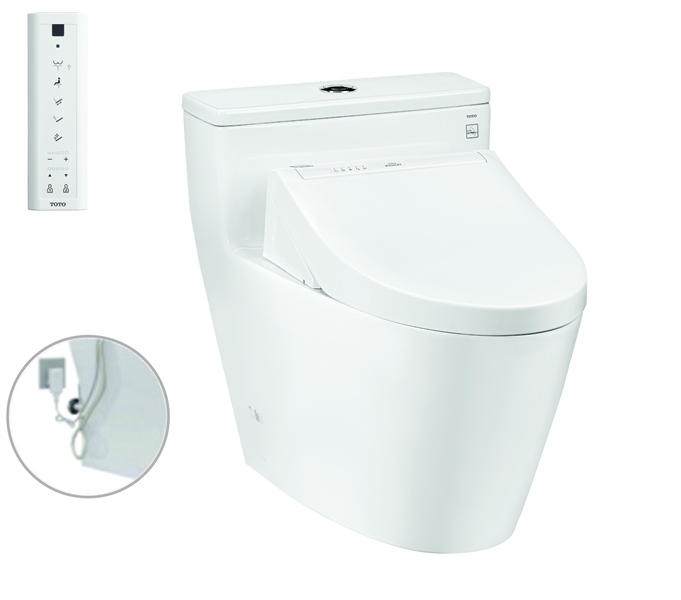 Bàn cầu 1 khối kèm nắp rửa điện tử WASHLET dòng C5 TCF24410AAA