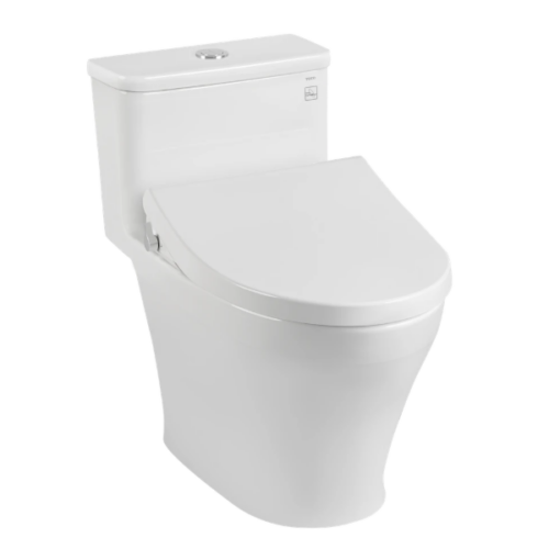Bàn cầu 1 khối nắp đóng êm kèm vòi rửa nước lạnh TCW1211A