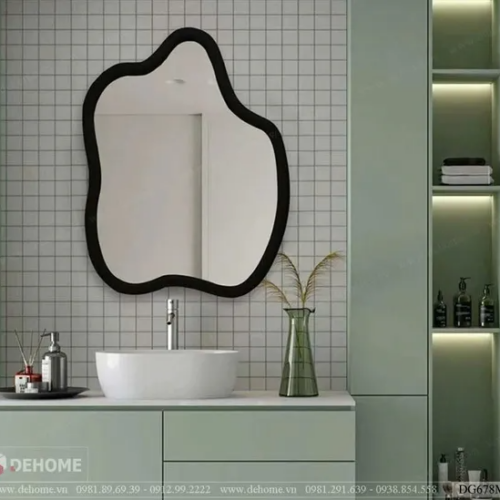 Gương Treo Tường Khung Gỗ Sơn Màu Decor DG678M
