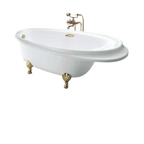 Bồn tắm ngọc trai đặt sàn bao gồm thanh tay vịn