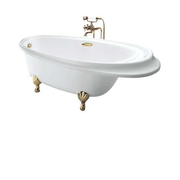 Bồn tắm ngọc trai đặt sàn bao gồm thanh tay vịn