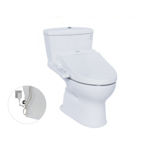 Bàn cầu hai khối, kèm nắp rửa điện tử WASHLET dòng C2