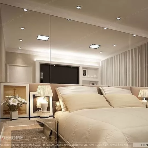 Gương ghép dán tường phòng ngủ DT60