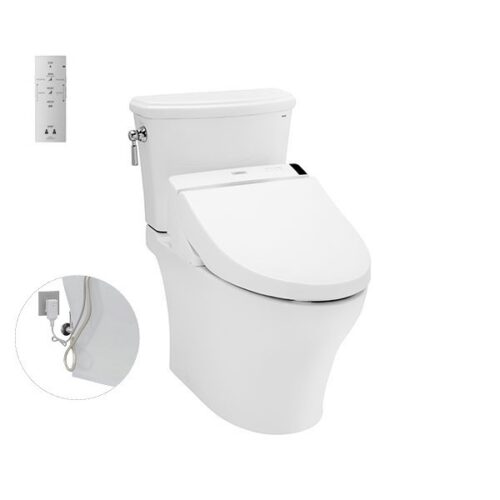 Bàn cầu hai khối, kèm nắp rửa điện tử WASHLET dòng C5