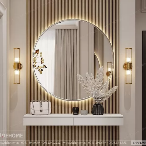 Gương bàn trang điểm khung inox DPVD90.1A