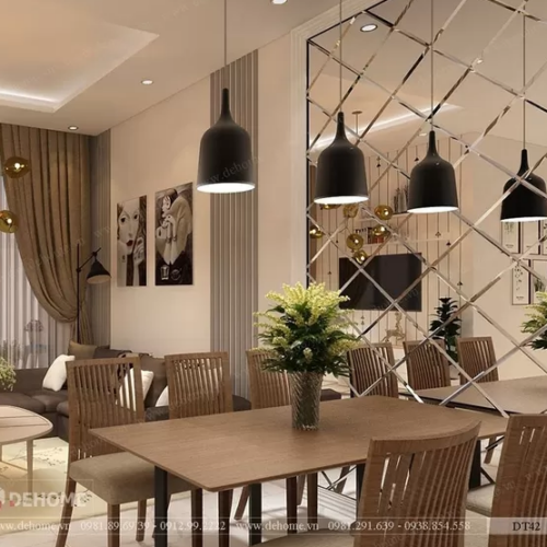 Gương Ghép Trang Trí Cao Cấp Phòng Bếp DT42
