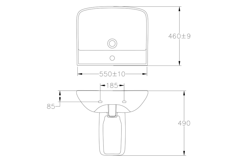 Chậu Lavabo Treo Tường - Ảnh 2