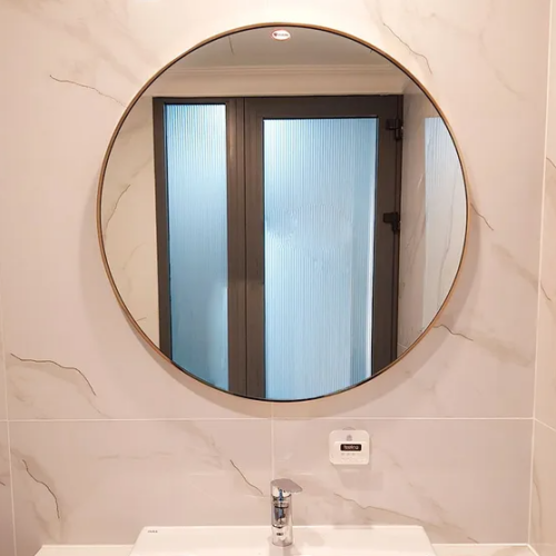 Gương Tròn Phòng Tắm Khung Mạ PVD - DPVD80B