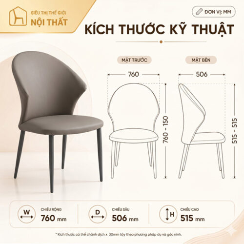 Alternative view of GHẾ ĂN CAO CẤP THIẾT KẾ TẦNG Y-951