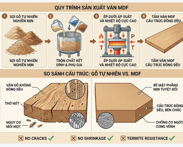 VÁN GỖ MDF CHUẨN E1