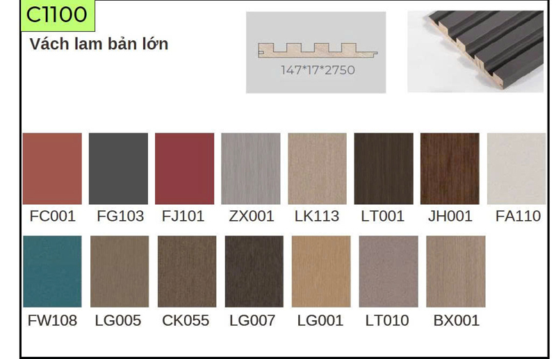 Vách lam sóng bản lớn C1100