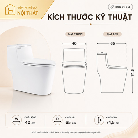 Bồn cầu 1 khối Letton Luxury LKX 116