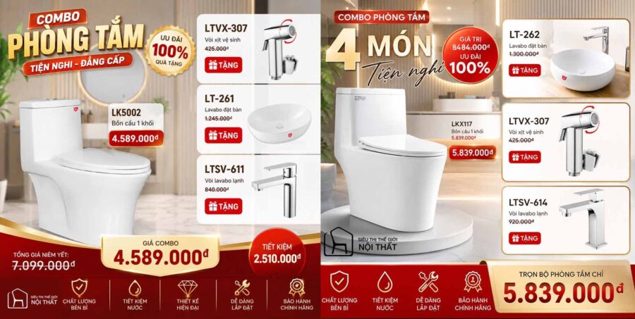 COMBO THIẾT BỊ VỆ SINH