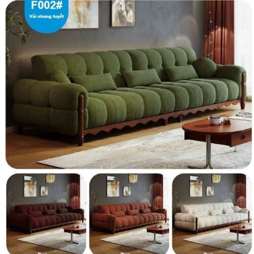 Sofa Nhung bông tuyết F002