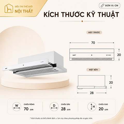 Alternative view of Máy hút mùi âm tủ KF - TL7001W