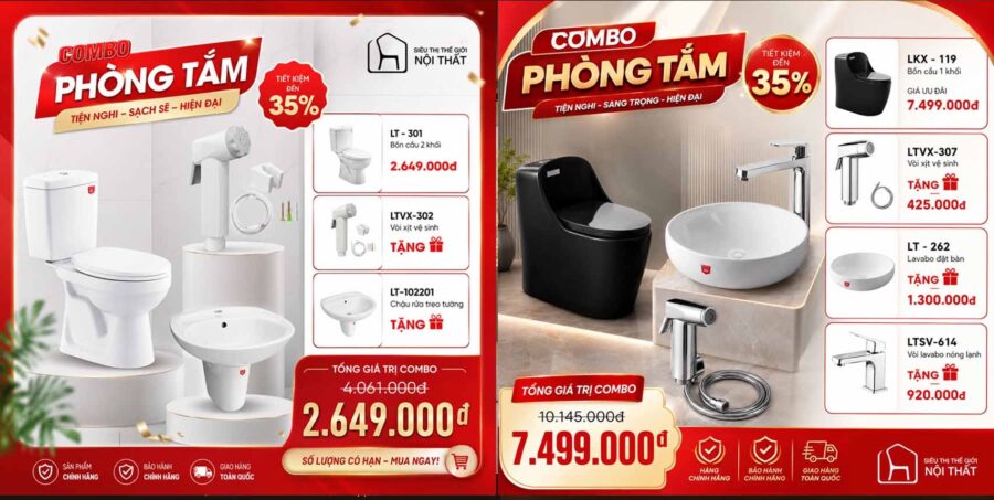 COMBO THIẾT BỊ VỆ SINH