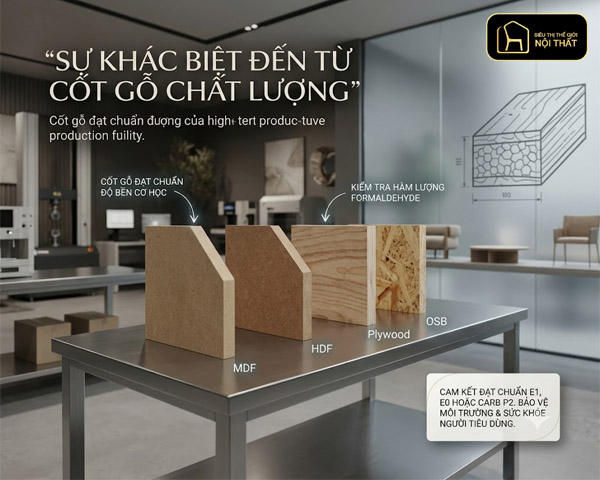 Cốt gỗ công nghiệp