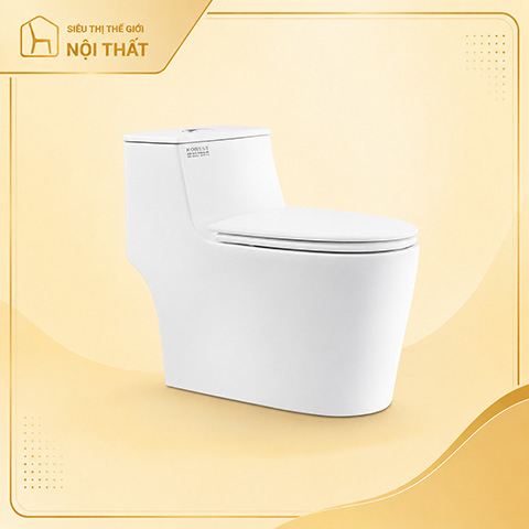Bồn cầu 1 khối Letton Luxury LKX 116 Nắp kép