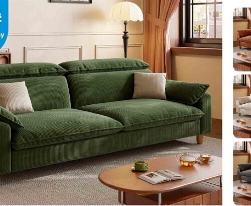Sofa Vải nhung tăm M100