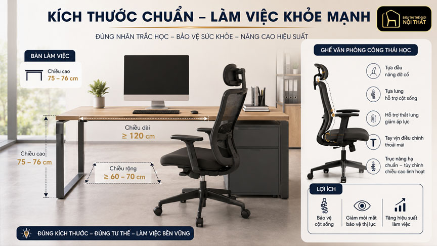 Kích thước nội thất tiêu chuẩn